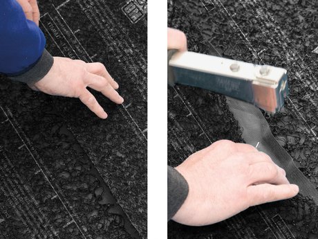 9. Raccords aux extrémités : alignement et fixation du lé