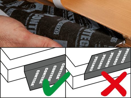 2. Collez le ruban sur le côté du dormant