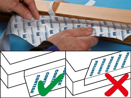 2. Collez le ruban sur le côté du dormant