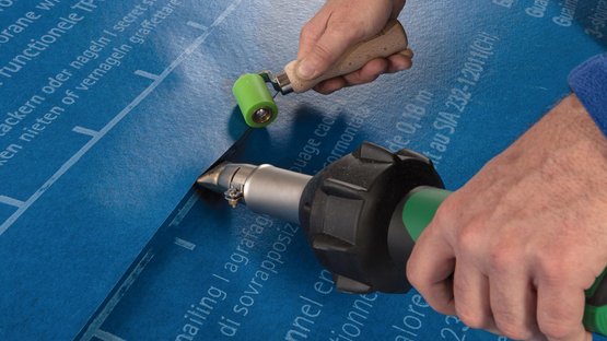 5b. Alternative : soudage du chevauchement à l’aide  d’un appareil à air chaud