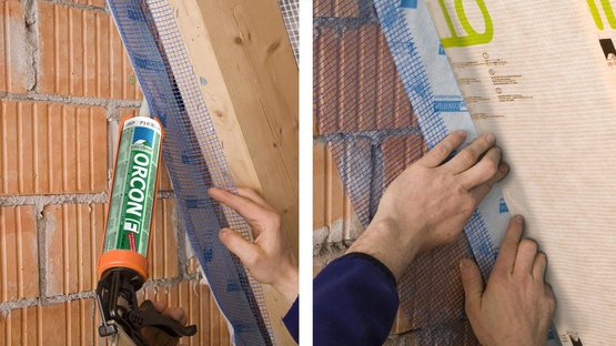 2. Alternative : coller d’abord le ruban sur l’écran