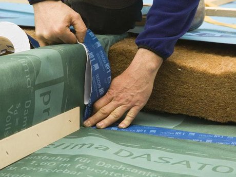 5. Collage de la membrane par-dessus et par en-dessous