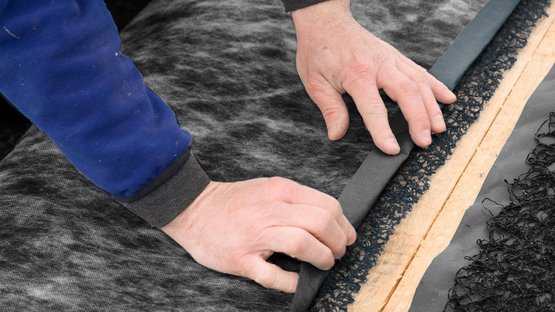 8a. Joint aux extrémités : détacher les fibres  liées-filées