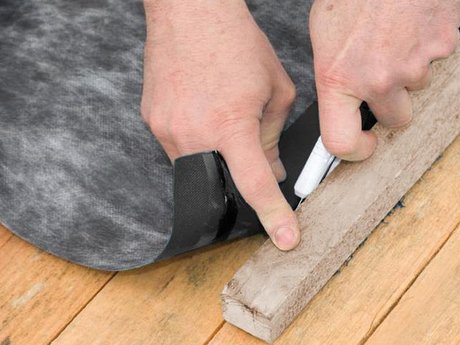 8b. Joint aux extrémités : couper les fibres liées- filées