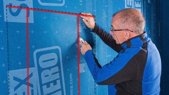 14. Entailler les ouvertures de fenêtre