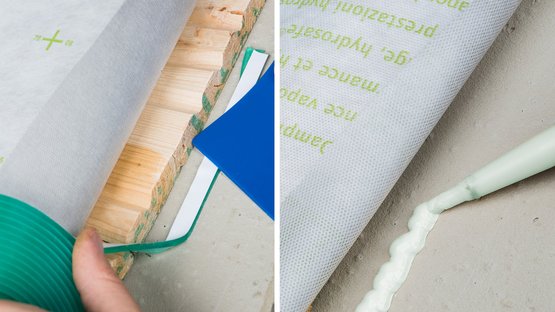 Exemple : raccord couronnement du mur