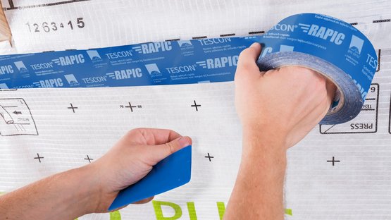 3. Pose du ruban sur le raccord