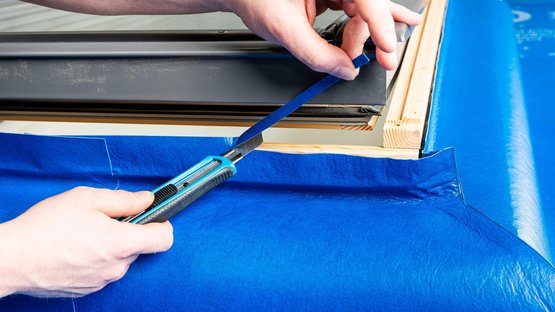 5. Découper le bord supérieur et raccorder