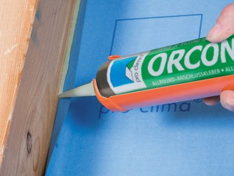 6b. Collage étanche à l’air sur le chevron