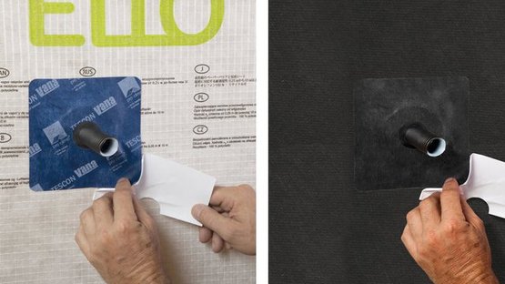 Manchettes adhésives, bleu/noir 15-30 mm